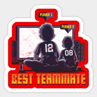 Gamer Dad Son Best Teammate Sticker